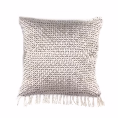 Coussin tricoté à franges ETHNICAL