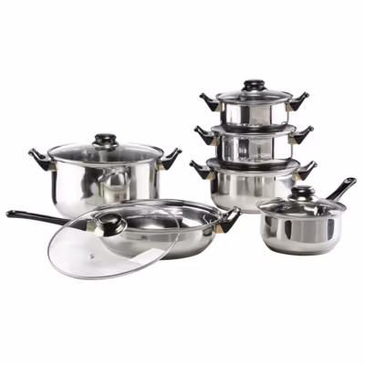 HI Ensemble d ustensiles de cuisine 12 pcs Acier inoxydable