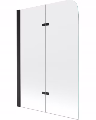 Silla Pare-baignoire fixe, 80×140 cm, Noir