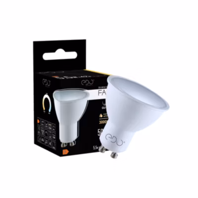 Ampoule LED GU10 5,5W 3000K blanc chaud 500 lm 120 degrés EDO777461 FARI EDO