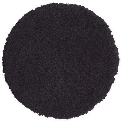 Tapis de bain en microfibre antidérapant rond noir 60 cm Highland
