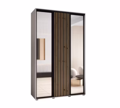 Armoire Sapporo 2 a portes coulissantes H. 205,2 x L. 150 x P. 45 3 portes