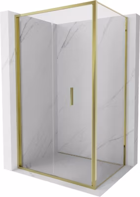 Mexen Exo cabine de douche pliante 85 x 100 cm, transparente, dorée – 816-085-100-50-00