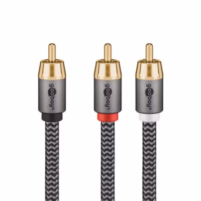 Câble audio 1 RCA mâle – 2 RCA mâles 5 m GOOBAY