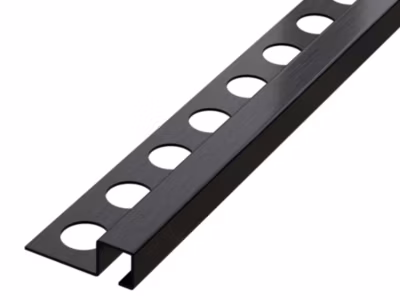 Profil décoratif en Q en acier inoxydable Noir satiné – 8 cm x 270 cm x 0,65 mm ep.