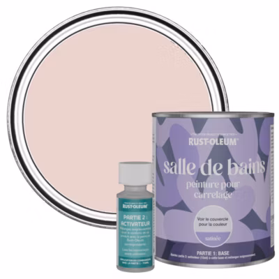 Peinture Rose pour carrelage de Salle de Bain, Satinée – RUST-OLEUM – Champagne rosé 750ml
