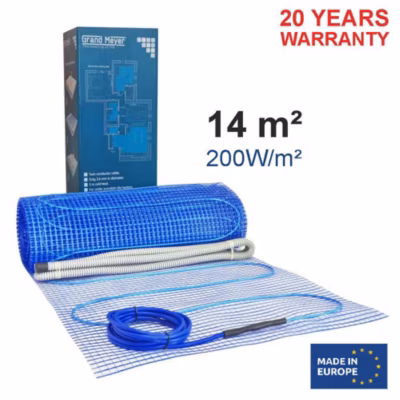 Tapis chauffant 14 m², 200 W/m², 2800 W, Grand Meyer