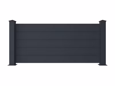 Clôture à poser H89 x L189 cm en aluminium anthracite – NAZARIO