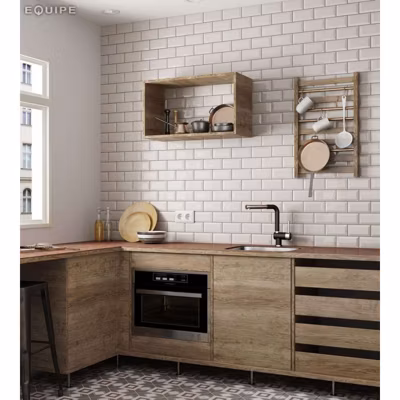 Carrelage mur relief métro parisien uni beige brillant 7,5×15 cm METRO CREAM