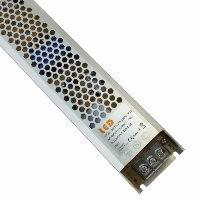 Alimentation/Driver Slim pour Ruban LED DC24V 200W 8.3A, transformateur stabilisé Non-Etanche IP20
