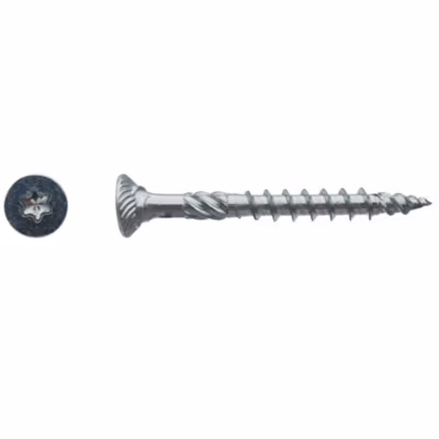 500 Vis Bois TK3 Tête Fraisée Crantée Torx F/Partiel 4.5 x 50 mm – Zingué blanc – D-Work