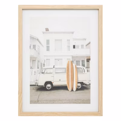 Affiche encadrée surf Vivien 30x40cm blanc chaud – Atmosphera