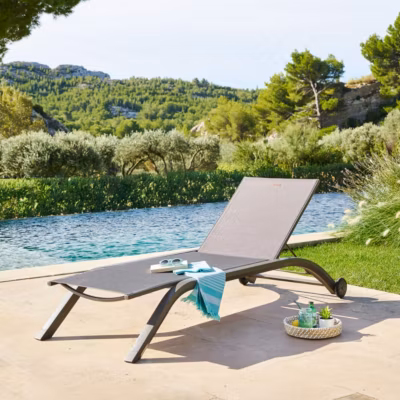 Transat Jimani mocha & praline 2 roues en aluminium et texaline – Hespéride
