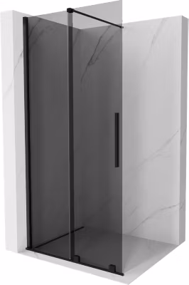 Mexen Velar paroi de douche coulissante Walk-in 75 x 200 cm, graphite 8 mm, noir – 871-075-000-43-70