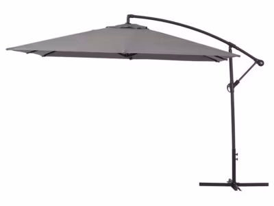 Parasol jardin déporté  Alu « Ilios 3 »  Carré  3 x3 m  Gris