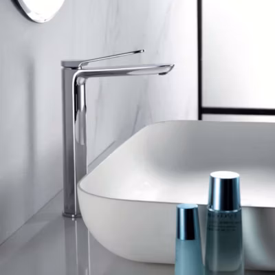 Mitigeur de Lavabo Anti-Calcaire Bec Haut Chrome IMEX DINAMARCA BDR031-3
