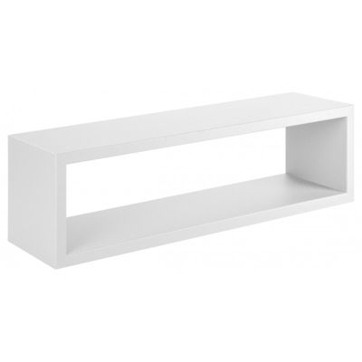 Étagère murale, meuble de salle de bain, étagère murale, étagère fixée au mur, blanc, 60 x 17 x 15,5 cm – Regolo