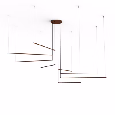 LUMICOM – RADIUS Suspension, STRIP LED, 136W/m, 4000K, métal, corten, d.220
