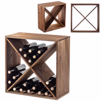 KADAX Porte-bouteilles Krojc noyer K11376