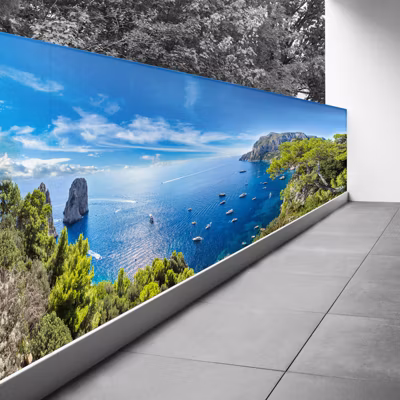 Brise vue Trompe l&rsquo;oeil – 120×300 cm – Vue mer 3617689694788
