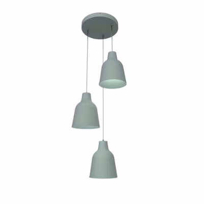 LUMICOM – DONG COMPO Suspension, 3X E27, max 42W, métal, vert iceberg, D.35cm