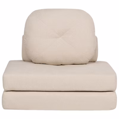 Fauteuil convertible OLDEN Tissu Beige clair