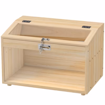 Cage à hamster rongeur en bois – toit ouvrant verrouillable, fenêtres acrylique – dim. 55 x 35 x 35 cm – MDF effet bois