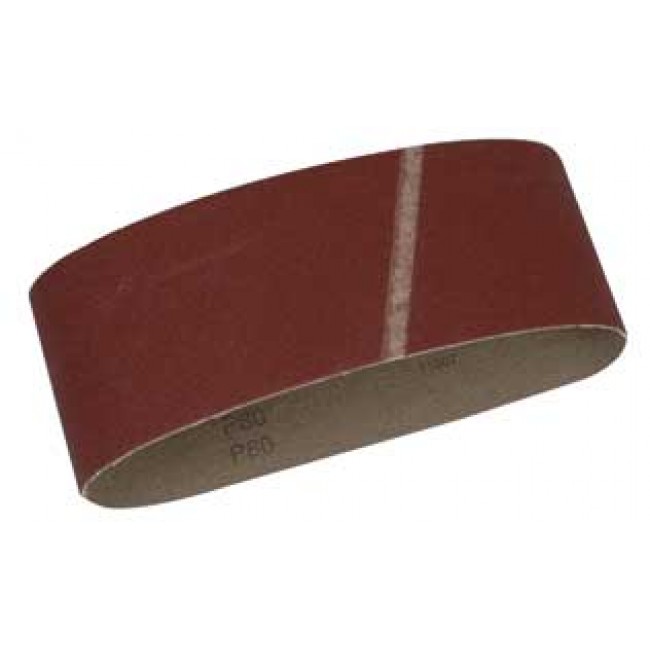 Lot de 2 bandes abrasives pour combiné ponceuse LOPON150 LEMAN
