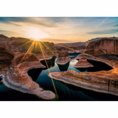 Tableau sur toile canyon utah 30×45 cm Fabriqué en France