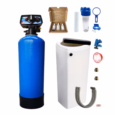 Adoucisseur D&rsquo;eau Bi Bloc 14l Fleck 5600 Chronométrique Mécanique Complet Avec Accessoires