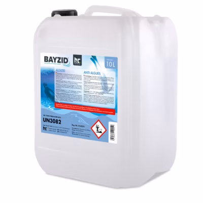Anti-algues Bayzid 1 x 10 L, Algicide Préventif Pour Piscines Contre Algues, Champignons Et Bactéries