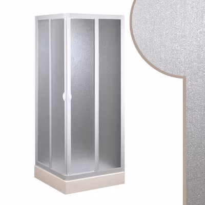 Cabine douche 100x100CM en acrylique mod. Smart avec ouverture centrale