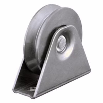 Roue à rainure en V de 80 mm dans un support fixe
