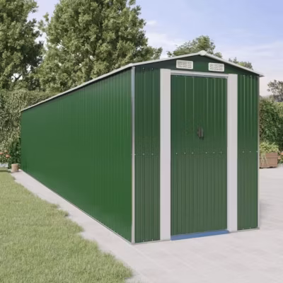 3147437 vidaXL Abri de jardin Vert 192x1021x223 cm Acier galvanisé