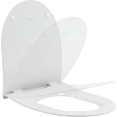 Abattant WC pour WC SANINDUSA UrbY easyclip slow close frein de chute blanc et chrome (non universel)