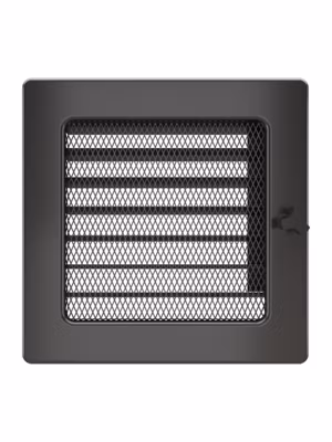 Grille de ventilation cheminée 17×17 graphite avec volets roulants