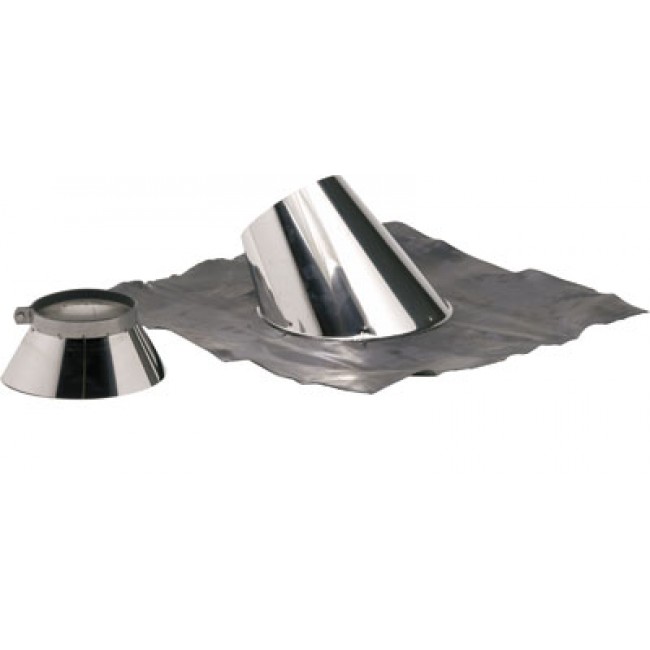 Solin pour conduit isolé double paroi inox – diamètre 80×130 TEN