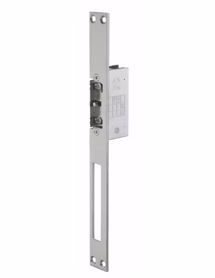 Gâche électrique encastrable à impression 2 temps pour porte bois et métal, réversible, 12/24V, inox – THIRARD