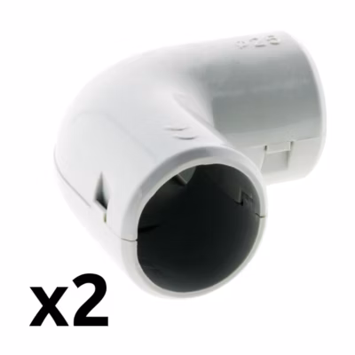 Lot de 2 équerres IRL diamètre 25mm – Gris – Zenitech