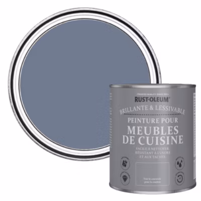 Peinture Bleue pour Meubles de Cuisine, Brillant – RUST-OLEUM – Hush 750ml