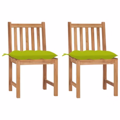 vidaXL Lot de 2 Chaises de Jardin avec Coussins, Sièges de Terrasse, Chaises de Salle à Manger, Meubles de Patio Extérieur, 306294