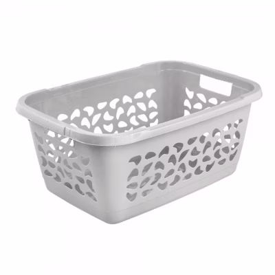 Corbeille à linge en plastique 52 litres – Gris