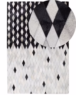 Tapis MALDAN Noir 140 x 200 cm Cuir