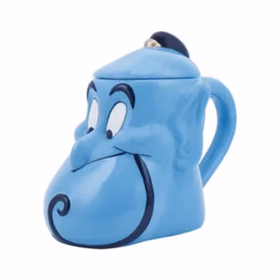 Aladdin – Mug avec couvercle motif Génie motif/style Façonné Blue/Black/White (Taille unique)