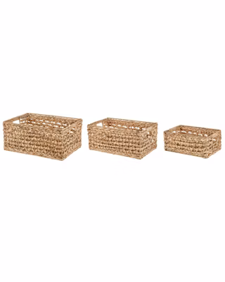 Lot de 3 paniers MINNOW Osier Naturel