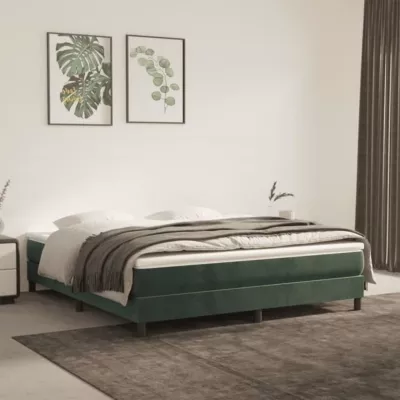 347831 vidaXL Matelas de lit à ressorts ensachés Vert foncé 160x200x20 cm