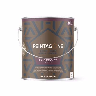 Laque multicouche ultralessivable pour bois ext. & int. – Lak Pro ST Satin, 2,5 l, blanc