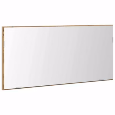 Miroir de salle de bain à LED, Miroir Mural chêne artisanal 80 x 37 cm Verre et Bois Ingénierie
