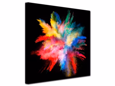 DECLINA, Tableau toile imprimée Paysage, Tableau toile éclat de poudre de peinture, 50×50 cm