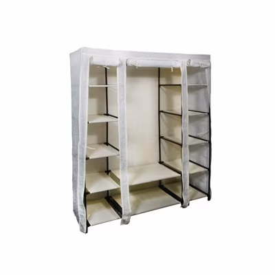 Penderie avec étagères PP aéré Gris  Beige MSV